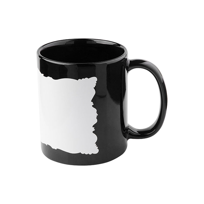 Taza Negra Marco Blanco